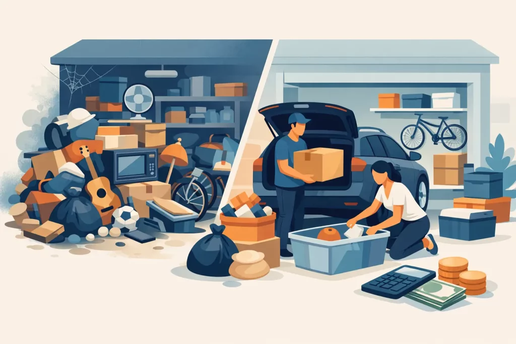 Débarras garage saturé - méthode et budget
