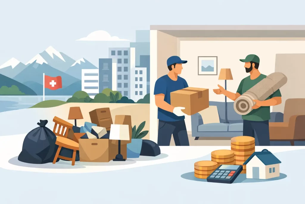 Prix débarras appartement Suisse: à quoi s’attendre