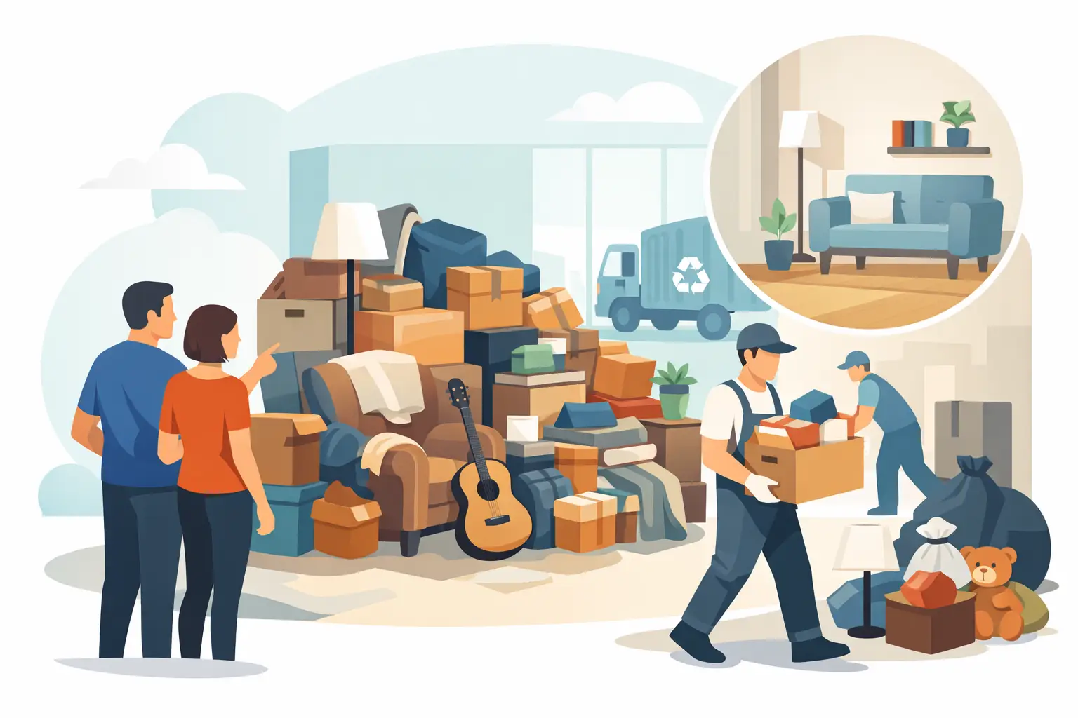Guide débarras logement encombré