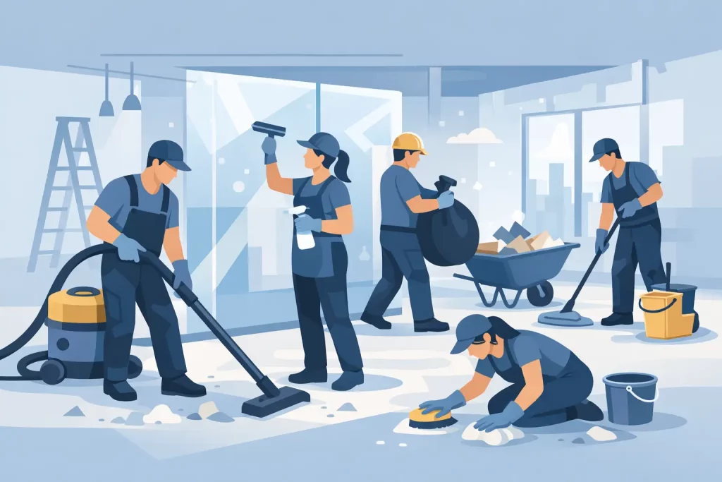 5 étapes de nettoyage de fin de chantier