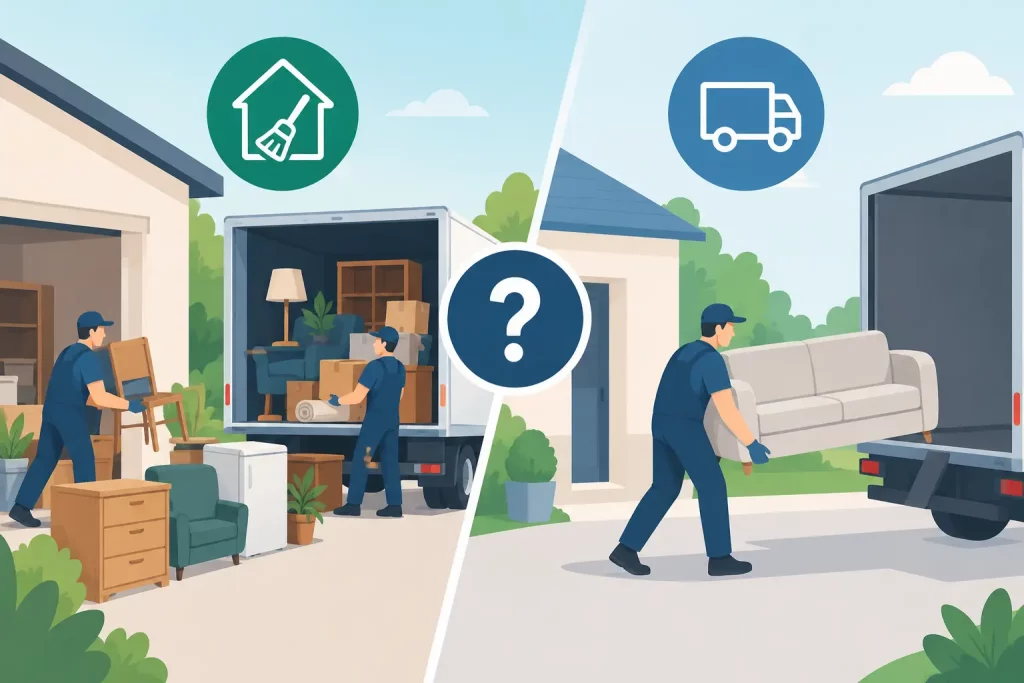 Débarras complet vs évacuation simple : lequel choisir ?