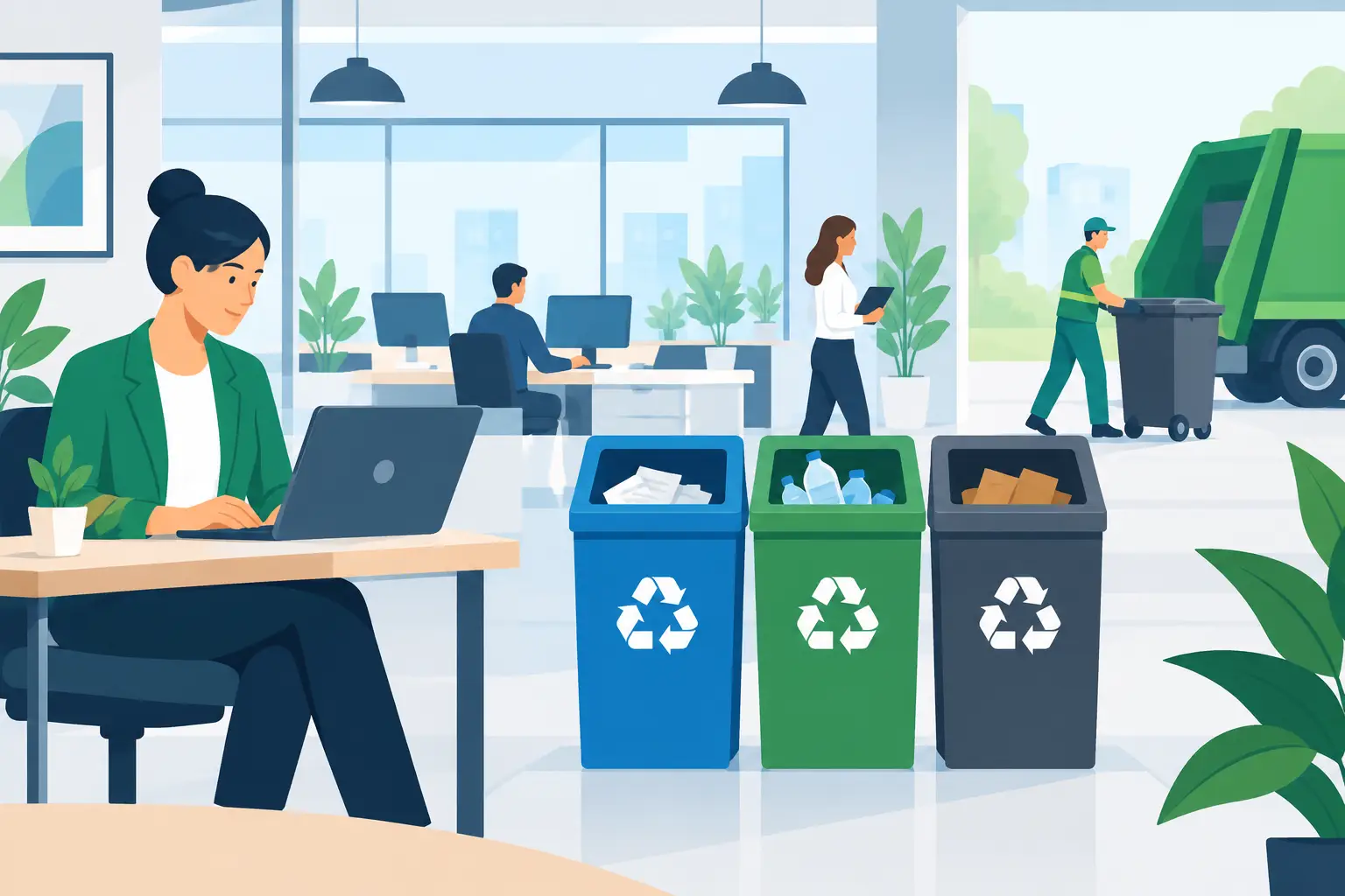 Gérer les déchets professionnels sans bloquer l’activité