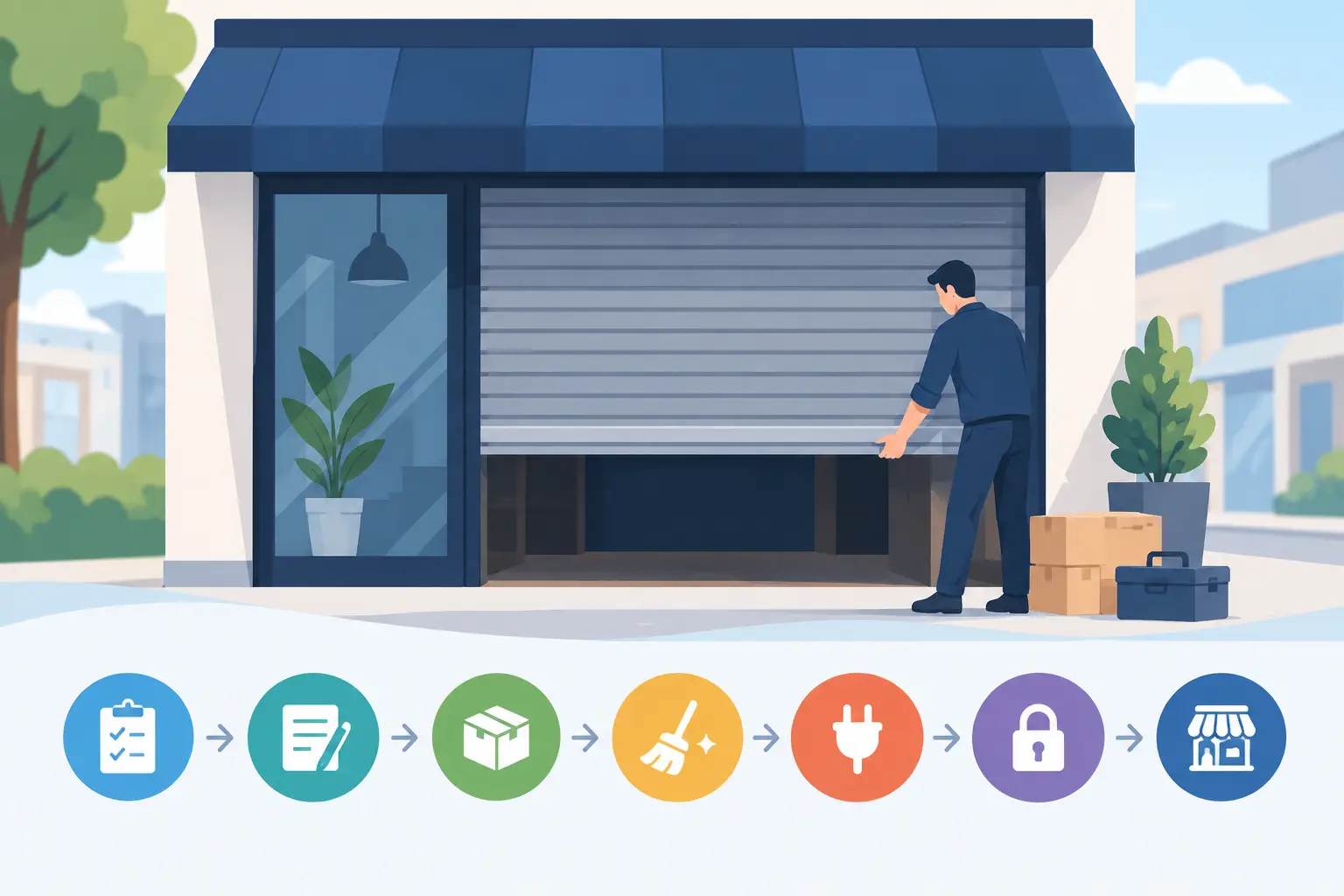 Guide fermeture local commercial en 7 étapes